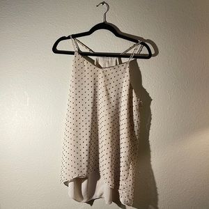 NY&Co Soft Pink Polka Dotted Tank Blouse